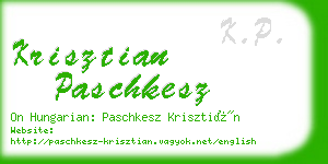 krisztian paschkesz business card